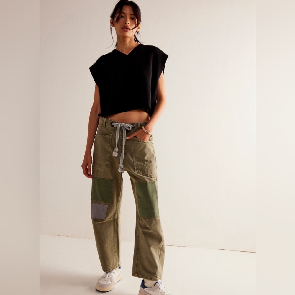 Free People Moxie Pull On Barrel Jeans